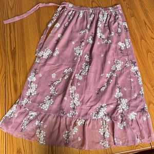 Vero Moda Midi Skirt, Dusty Pink, Size S